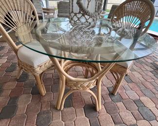 Round glass table