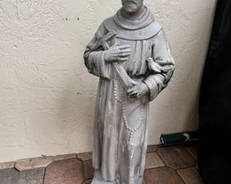 St. Francis stone statue
