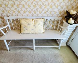 Solid wood hall bench 