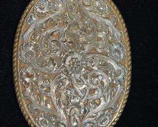 Fantastic  Floral Scroll Pattern Lg El Arturo Bronze Belt Buckle by Crumrine Jewelers 10oz 