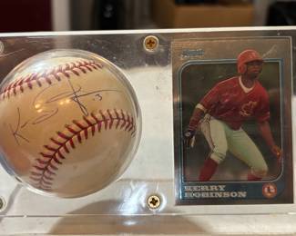 Kerry Robinson Autographed baseball