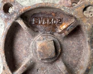 Bottom of the Vintage Rock  Island bench vice model # 625.  Great condition. 