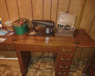 Vintage KENMORE Sewing machine with cabinet