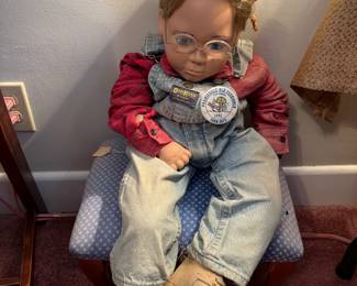 Porcelain Farmer Doll!