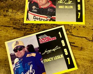 Vtg. Racing Champions Mike Dillon & Tracy Leslie 1997 Cards