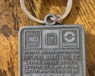 Vtg. GM Delco Battery Keychain Imperial Marketing Inc 45718