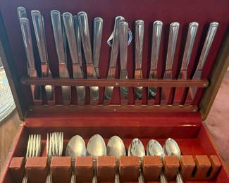 Vogue USA Stainless Steel Silverware Set & Nakens Tarnish Proof Silverware Chest!