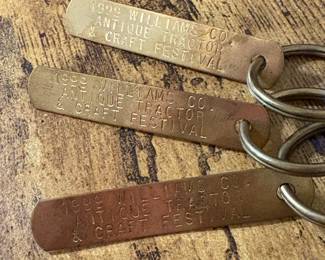 Vtg. 1999 Williams Co Antique Tractor Craft Festival Keychain - Set of 3!!