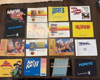 Toobin Nintendo Nes Instruction Booklet, Super Dodgeball NES Instruction Booklet, Rolling Thunder Instruction Booklet, Popeye Nintendo Instruction Booklet, Double Dare Instruction Manual, Mario Bros NES Arcade Series Instruction Booklet, Etc!