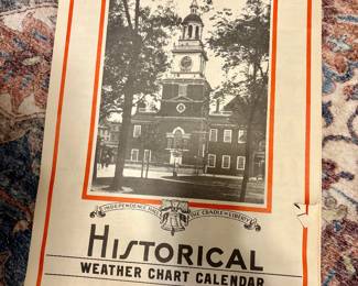 Vtg. Historical Weather Chart Calendar 1964 Ohio