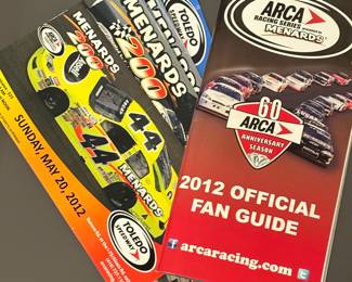 Vtg. ARCA Racing Series 2012 Official Fan Guide & Assorted ARCA Tickets - Lot!