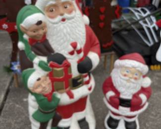 Vtg Santa Blow Molds!