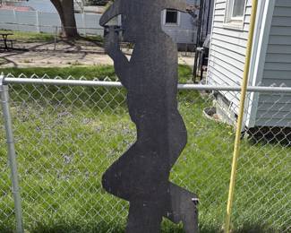 Wood Silhouette of Farmer!