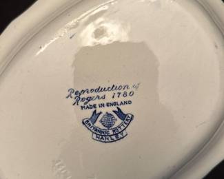 Reproduction of Rogers 1780 Made in England Brittannic Pottery Hanley