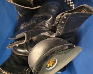 Army hat and boots