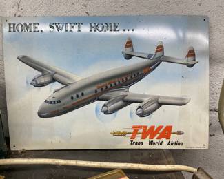 TWA Metal Sign
