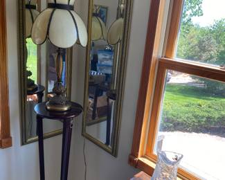 Slag Glass Table Lamp
