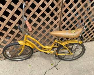 Vintage Banana Yellow Schwinn Fair Lady Girls Bike