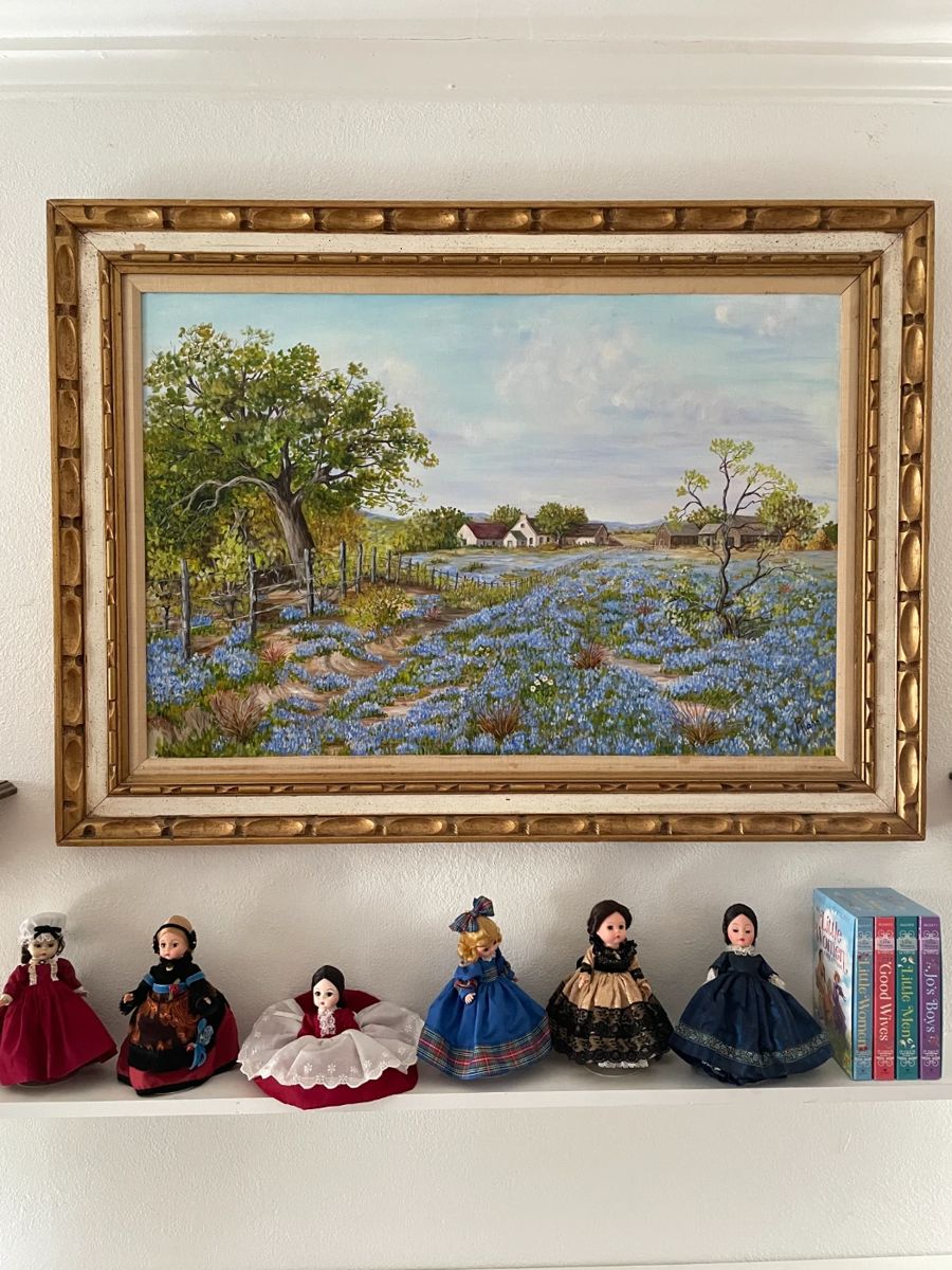 Bluebonnet Painting over fireplace.