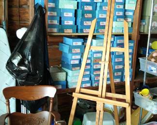 Madame Alexander Doll Boxes. Rocker. Easel.