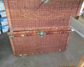 Wicker storage chests
