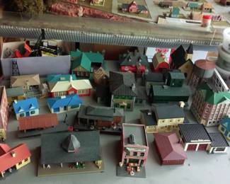 Miniature Town buildings for train set