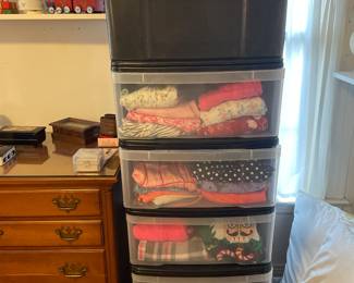 Stackable storage container units. In drawers, ladies gowns, casual relaxing pants, pajama sets.