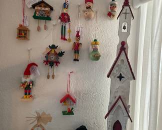 German made wooden ornaments, Church decor