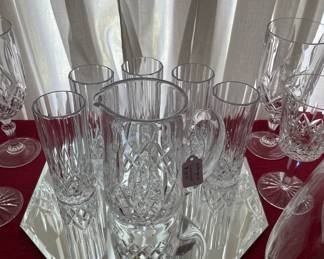 Waterford Pitcher and Tall Glasses