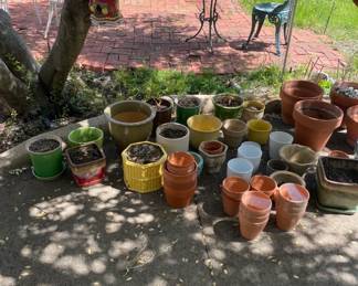 Close up planter pots