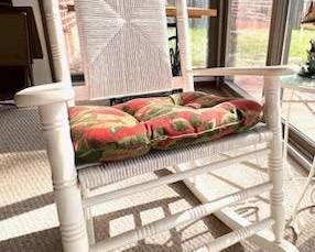 White porch rocker