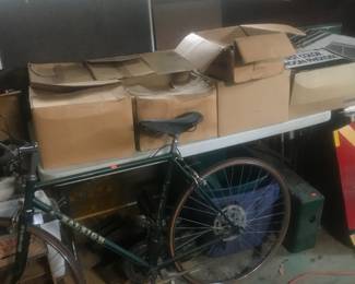 Raleigh 10 speed, old vise's and a table full of Life Magazines from 1943 to 1950!