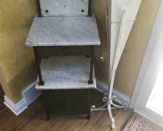 Unique stand with marble tops! Floor vase from Most Holy Trinity church!