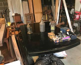 Numerous antique pieces in the garage to restore!