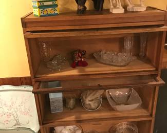 Macey's stacking bookcase! Various crystal pieces!