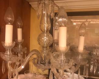 Clear glass chandelier!