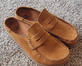 Birkenstock Suede Leather Naples Brown Loafers - Size 43