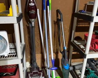 Shark stick vacuum, Bissell stick vacuum, misc house cleaning supplies