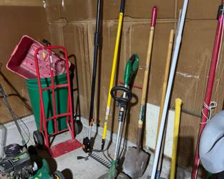 Dolly and tools for gardening/ yard care