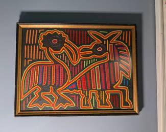 Framed Mola Textile
