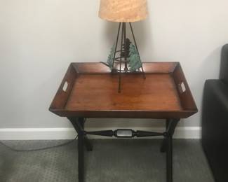 Unique tray table and lamp!