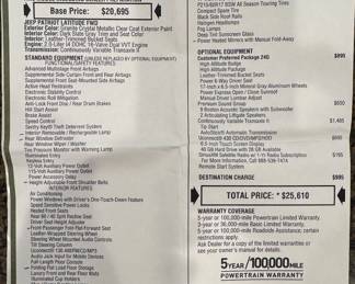 Original window sticker!