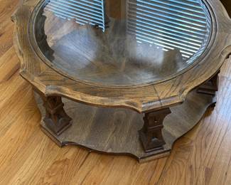 Round Glass Top Coffee Table