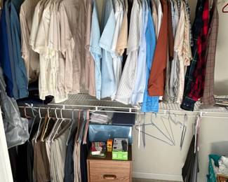HUGE Selection of Clothing and Shoes! Ladies - L/XL Tops & 14/16 Bottoms. Men M/L Tops & 36 Bottoms.