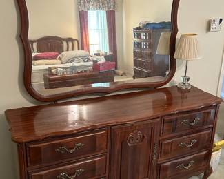 Master Bedroom Set - Dresser, Mirror, Chest, Nightstands, Bed Frame, Mattress & Box Spring