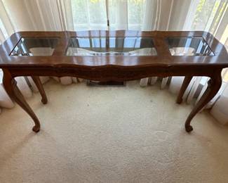 Glass Top Console Table