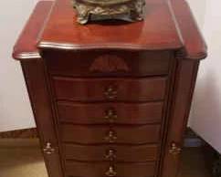 Jewelry Armoire With Mystery Lot Of Costume Jewelry