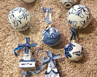 Delft Christmas Ornaments 