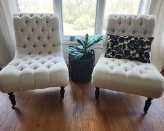 Qty 2 slipper chairs