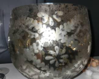 Mercury glass bowl